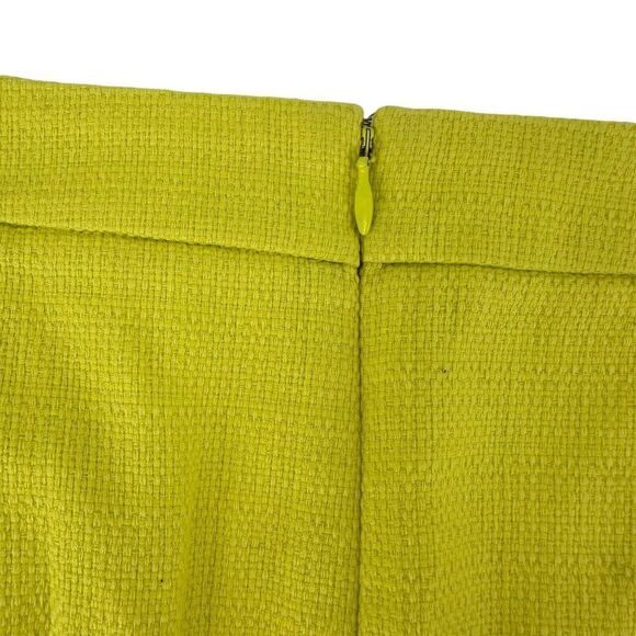 LOFT Bright Citron Yellow Mini Skirt Pockets Women Size 8 Fun Colorful Statement - Picture 5 of 9